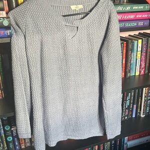 Entro Textured Knit Gray Sweater